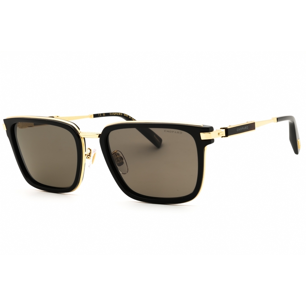 NWT Chopard SCH375-700P Black Rectangle 57mm Sunglasses